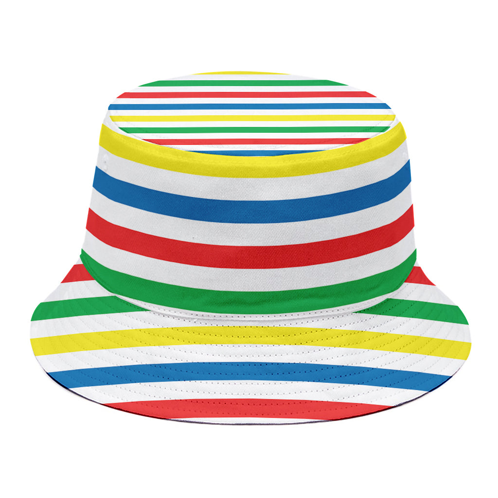 Colorful Striped Pattern Print Bucket Hat