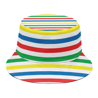 Colorful Striped Pattern Print Bucket Hat