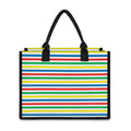 Colorful Striped Pattern Print Canvas Tote Bag