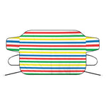 Colorful Striped Pattern Print Car Windshield Snow Cover