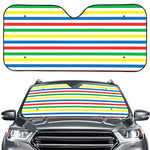 Colorful Striped Pattern Print Car Windshield Sun Shade