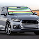 Colorful Striped Pattern Print Car Windshield Sun Shade