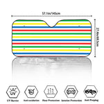 Colorful Striped Pattern Print Car Windshield Sun Shade