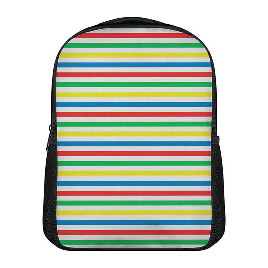 Colorful Striped Pattern Print Casual Backpack