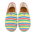 Colorful Striped Pattern Print Casual Shoes