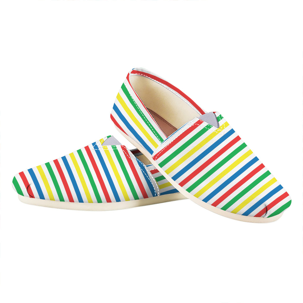 Colorful Striped Pattern Print Casual Shoes