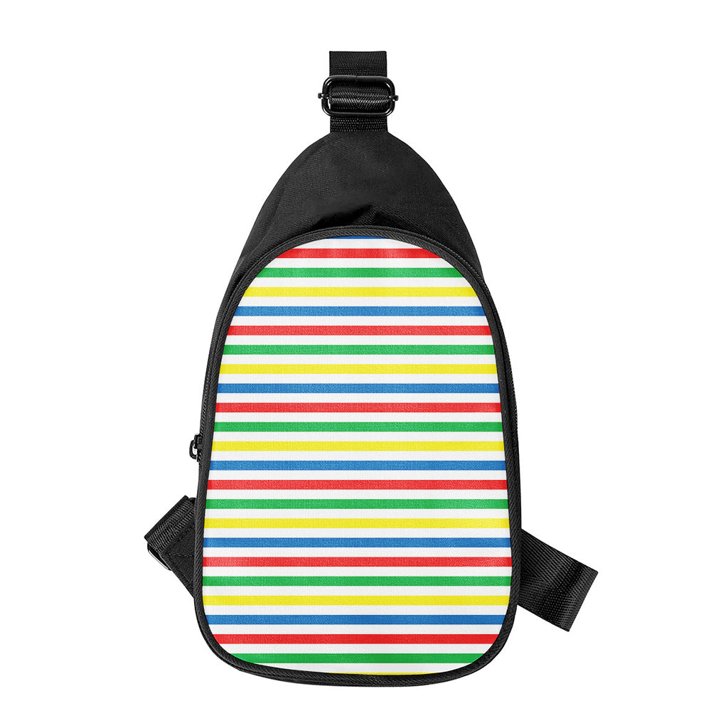 Colorful Striped Pattern Print Chest Bag