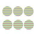 Colorful Striped Pattern Print Coaster Set