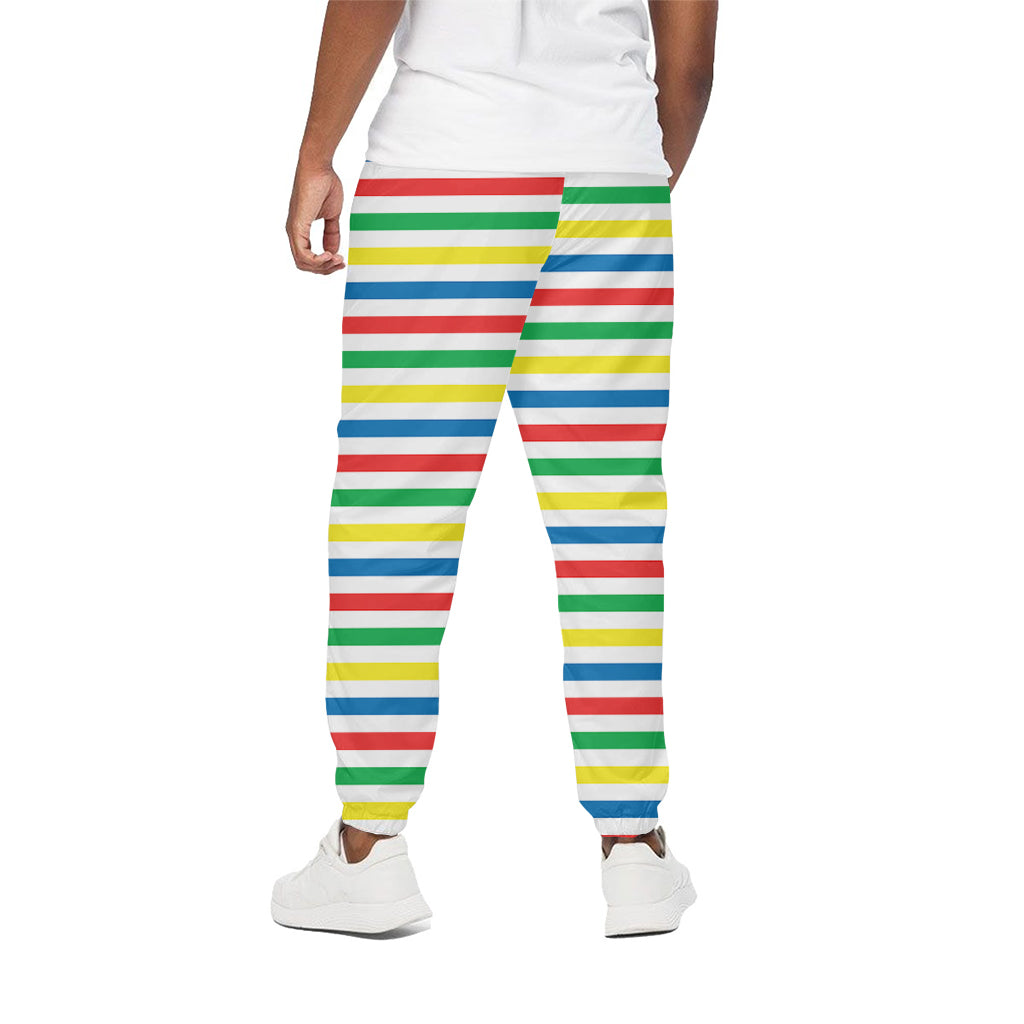 Colorful Striped Pattern Print Cotton Pants