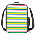 Colorful Striped Pattern Print Crossbody Lunch Bag