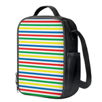 Colorful Striped Pattern Print Crossbody Lunch Bag