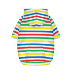 Colorful Striped Pattern Print Dog Zip Up Hoodie