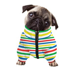Colorful Striped Pattern Print Dog Zip Up Jacket
