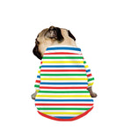 Colorful Striped Pattern Print Dog Zip Up Jacket