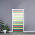 Colorful Striped Pattern Print Door Sticker