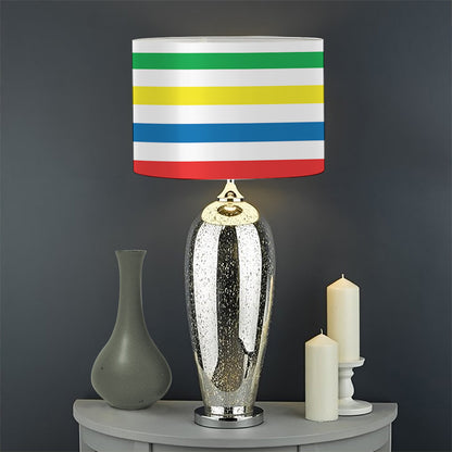 Colorful Striped Pattern Print Drum Lamp Shade