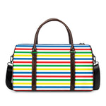 Colorful Striped Pattern Print Duffle Bag
