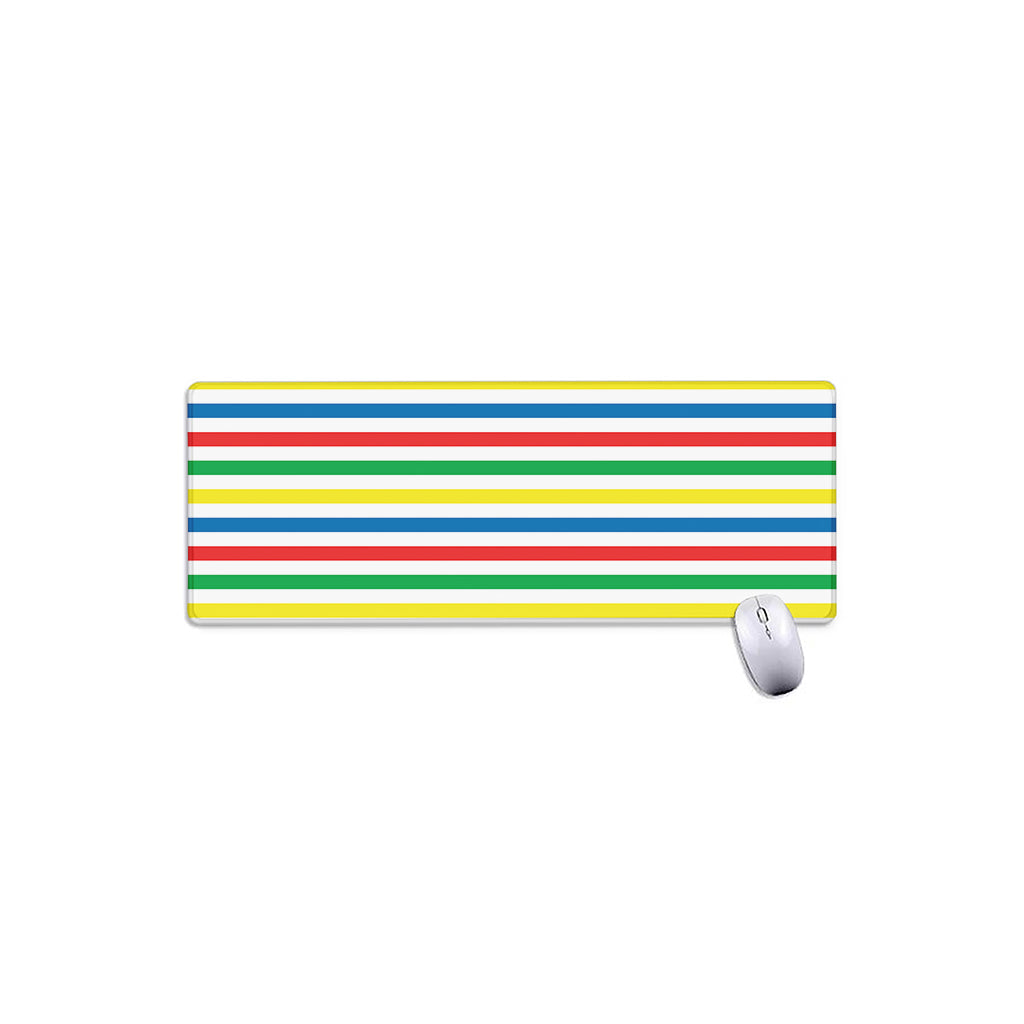 Colorful Striped Pattern Print Extended Mouse Pad
