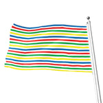 Colorful Striped Pattern Print Flag