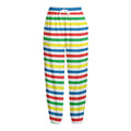 Colorful Striped Pattern Print Fleece Lined Knit Pants