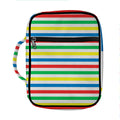 Colorful Striped Pattern Print Front Pocket Bible Bag