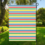 Colorful Striped Pattern Print Garden Flag