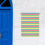 Colorful Striped Pattern Print Garden Flag