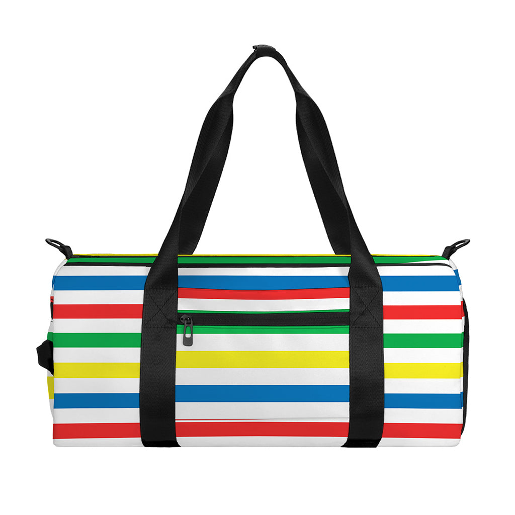 Colorful Striped Pattern Print Gym Bag
