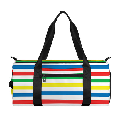 Colorful Striped Pattern Print Gym Bag