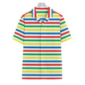Colorful Striped Pattern Print Hawaiian Shirt