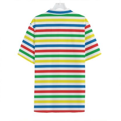 Colorful Striped Pattern Print Hawaiian Shirt