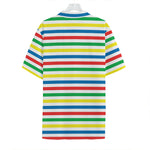 Colorful Striped Pattern Print Hawaiian Shirt