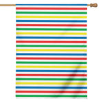Colorful Striped Pattern Print House Flag