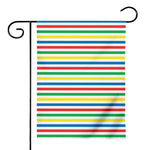Colorful Striped Pattern Print House Flag