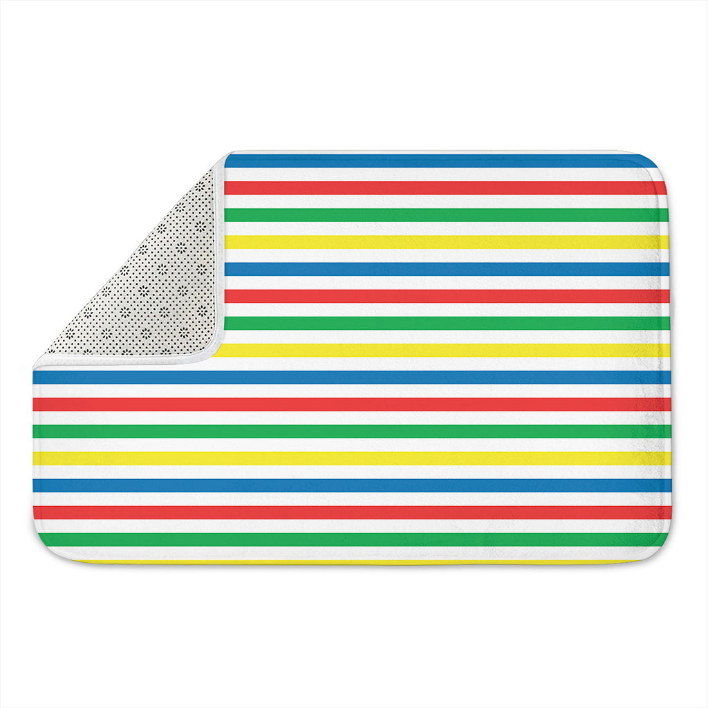 Colorful Striped Pattern Print Indoor Door Mat
