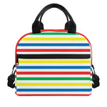 Colorful Striped Pattern Print Insulated Lunch Bag