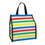 Colorful Striped Pattern Print Insulated Lunch Tote