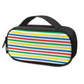 Colorful Striped Pattern Print Portable Cooler Travel Case