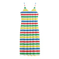 Colorful Striped Pattern Print Jersey Midi Cami Dress