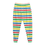 Colorful Striped Pattern Print Jogger Pants