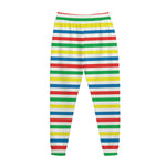 Colorful Striped Pattern Print Jogger Pants