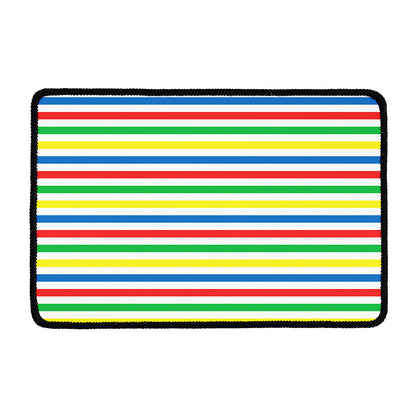 Colorful Striped Pattern Print Kitchen Mat
