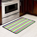 Colorful Striped Pattern Print Kitchen Mat