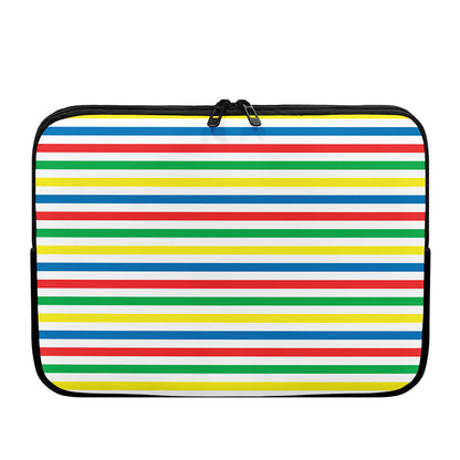 Colorful Striped Pattern Print Laptop Sleeve