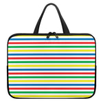 Colorful Striped Pattern Print Laptop Sleeve With Handle