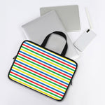 Colorful Striped Pattern Print Laptop Sleeve With Handle