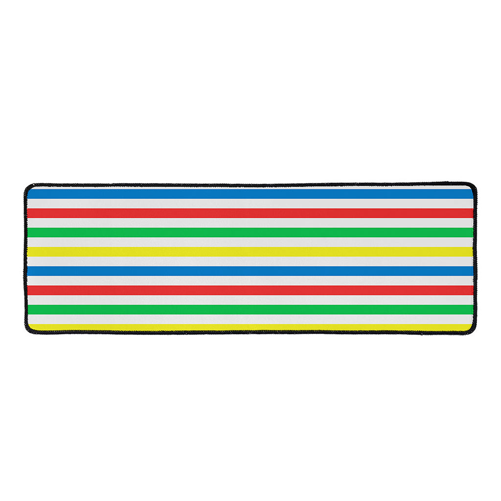 Colorful Striped Pattern Print Long Kitchen Mat