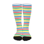 Colorful Striped Pattern Print Long Socks