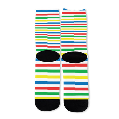 Colorful Striped Pattern Print Long Socks