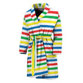 Colorful Striped Pattern Print Men's Bathrobe